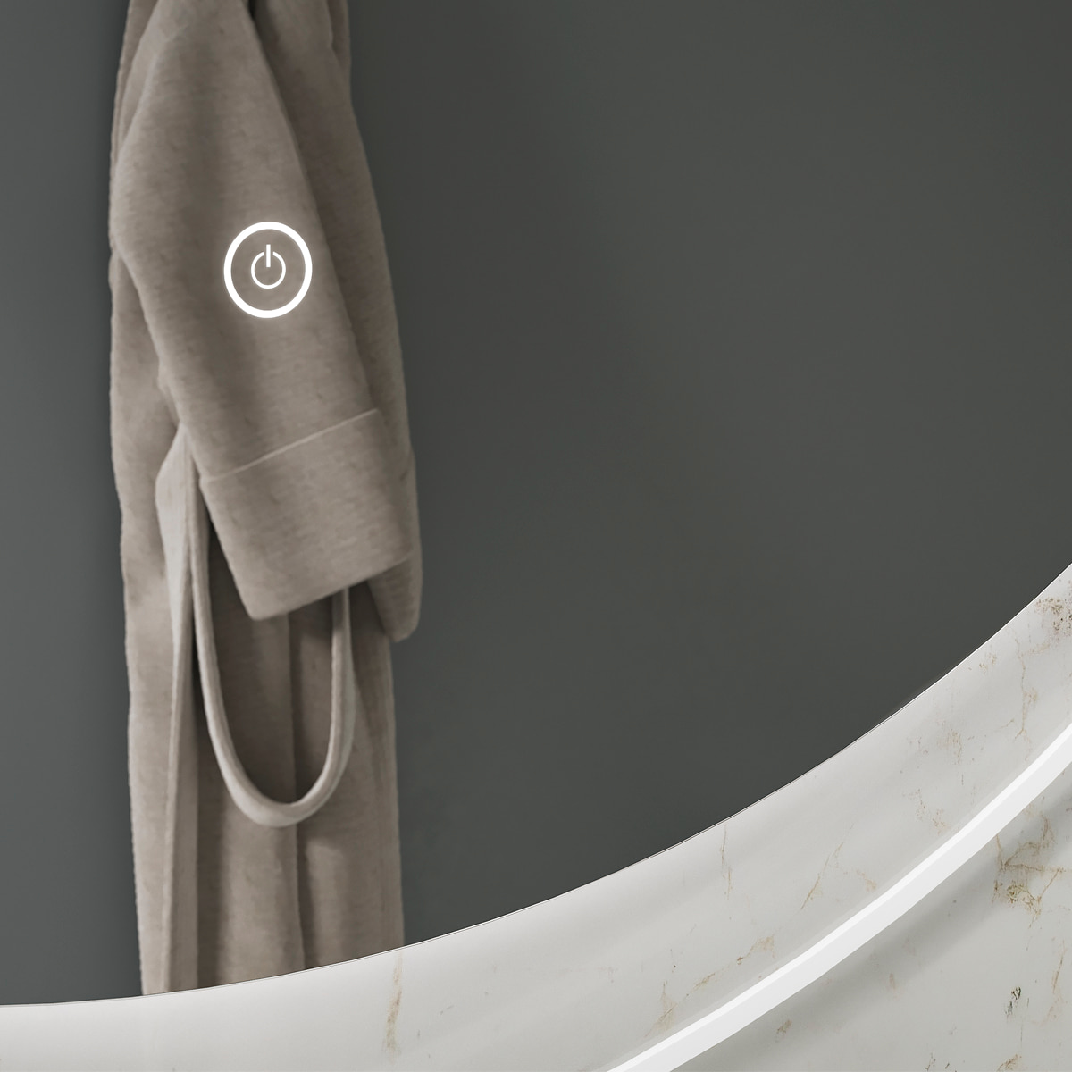 Зеркало EQUIL Elegante D80 с подсветкой, мэйджик