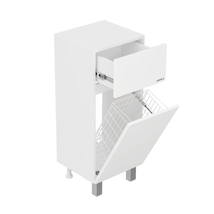 Тумба-комод Onika Милтон 30 напольный, белый, с бельевой корзиной