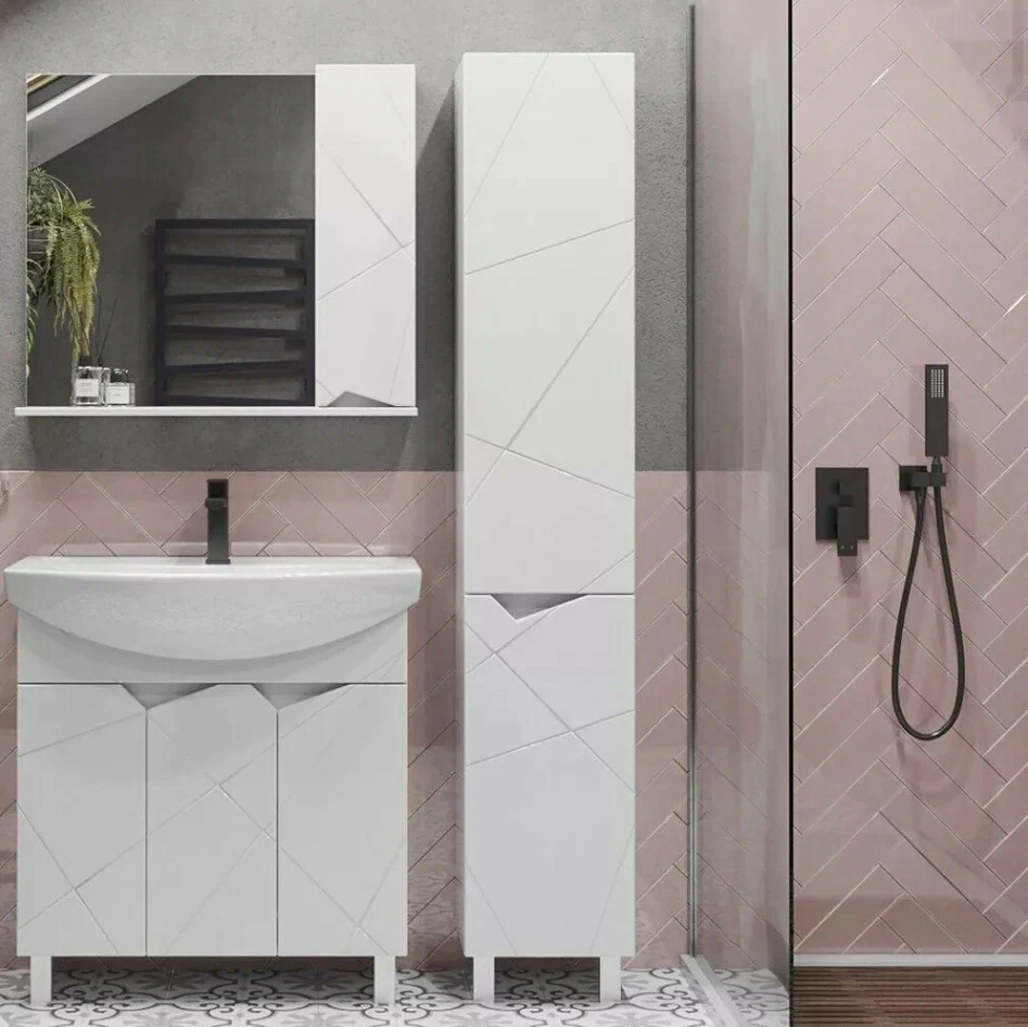 Пенал напольный SanStar Каскад/Линни 35 белый