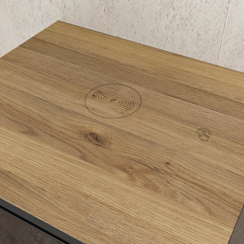 Полупенал подвесной EQUIL Strong 36 подвесной, со столешницей, R/L, 1 дв., дуб черный