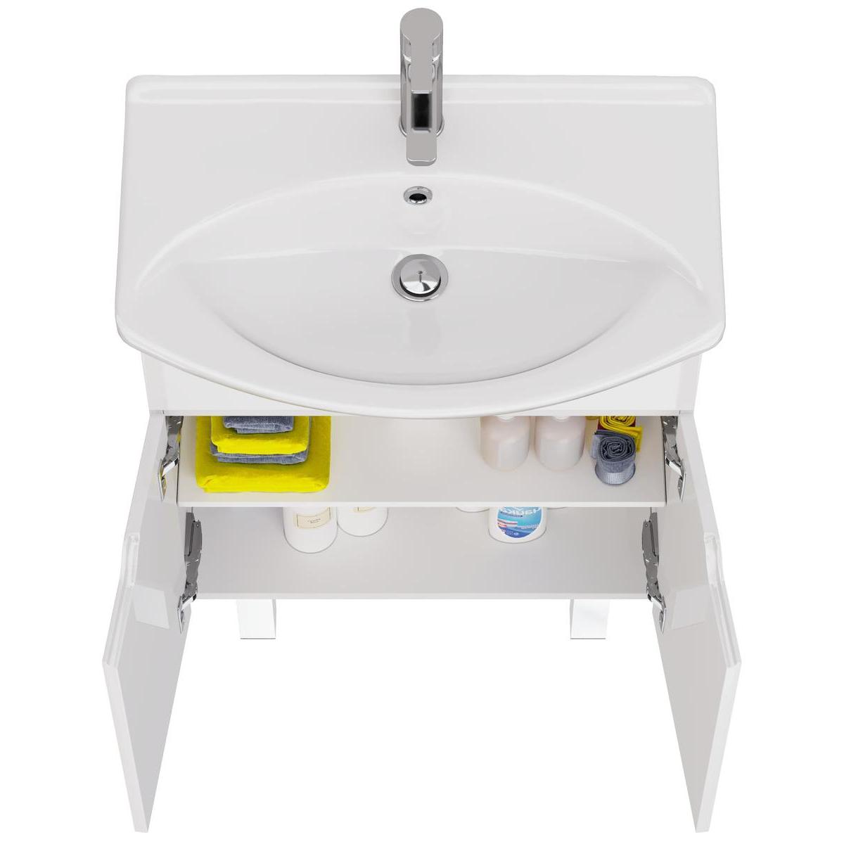 Тумба с раковиной напольная Dreja David D 65 см, белый