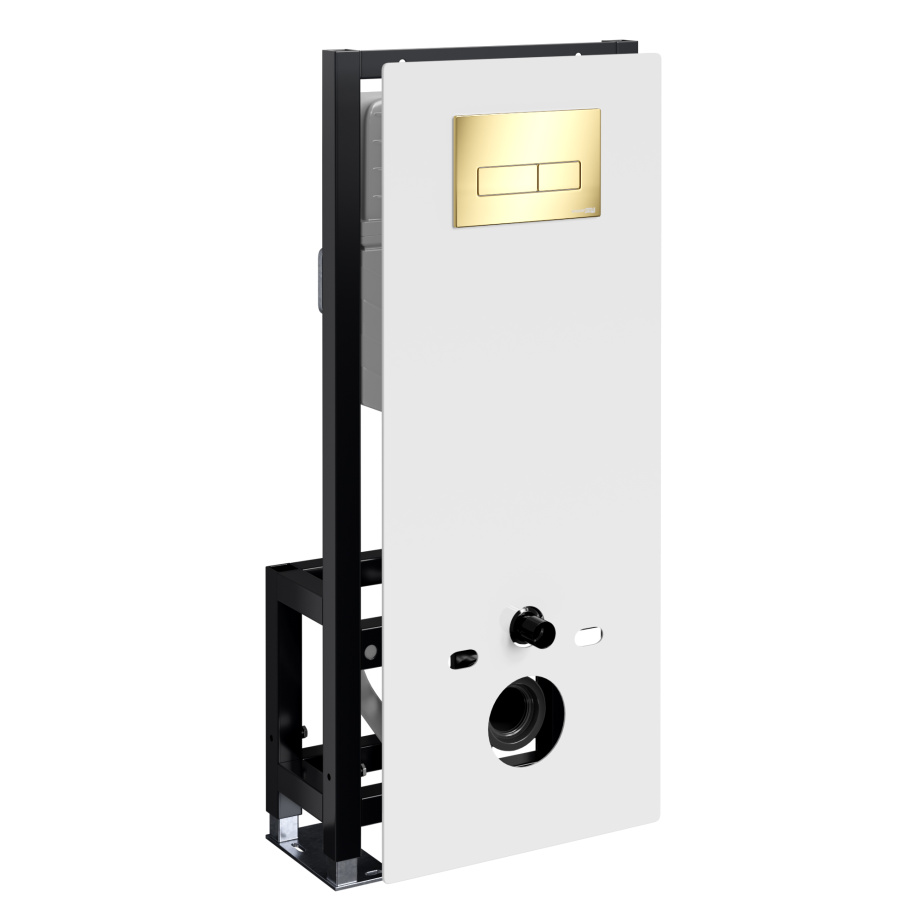 Инсталляция WasserKraft Glan 66TLT.010.ME.WH.PG03 для подвесного унитаза, с кнопкой