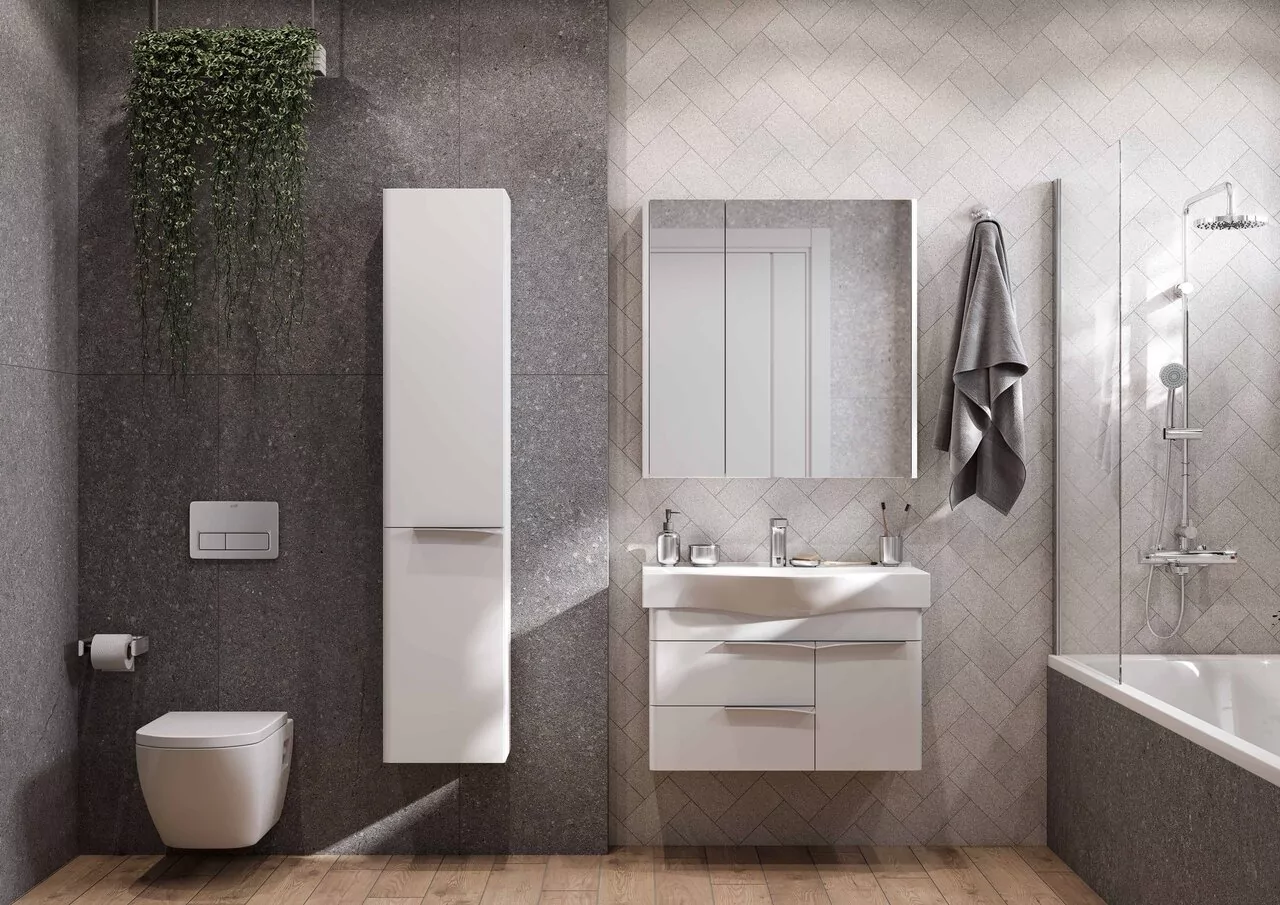 Пенал подвесной Aquaton Беверли 34 L, белый