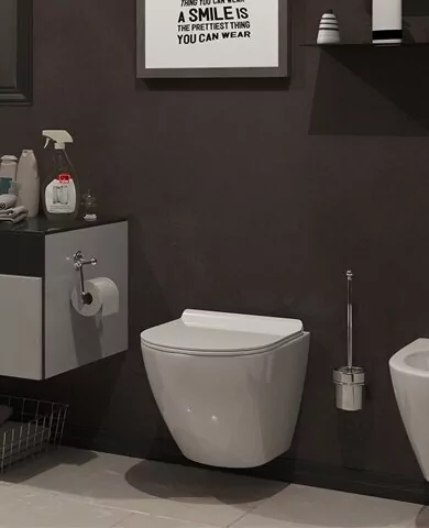 Унитаз Timo Rimless Kulo TK-403 подвесной, с микролифтом, белый