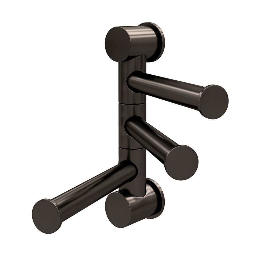 Полотенцедержатель WasserKRAFT K-1053GUN METAL тройной, PVD покрытие оружейная сталь