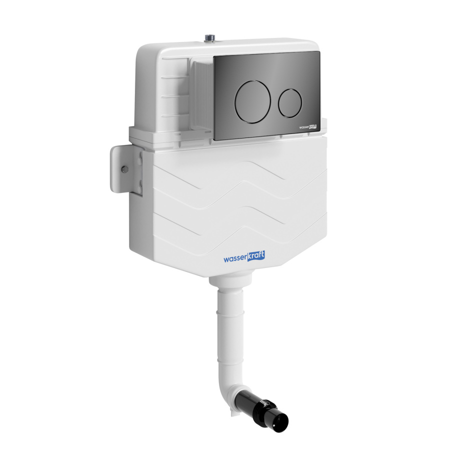 Смывной бачок WasserKraft Aller 10TLT.031.ME.PB02 скрытого монтажа, с кнопкой черный глянец