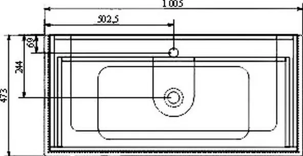 Тумба c раковиной Bellezza Лоренцо 100 подвесная 2 ящ. белая