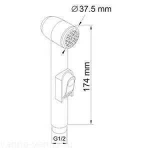 Лейка душевая гигиеническая с фиксатором A043 WasserKraft
