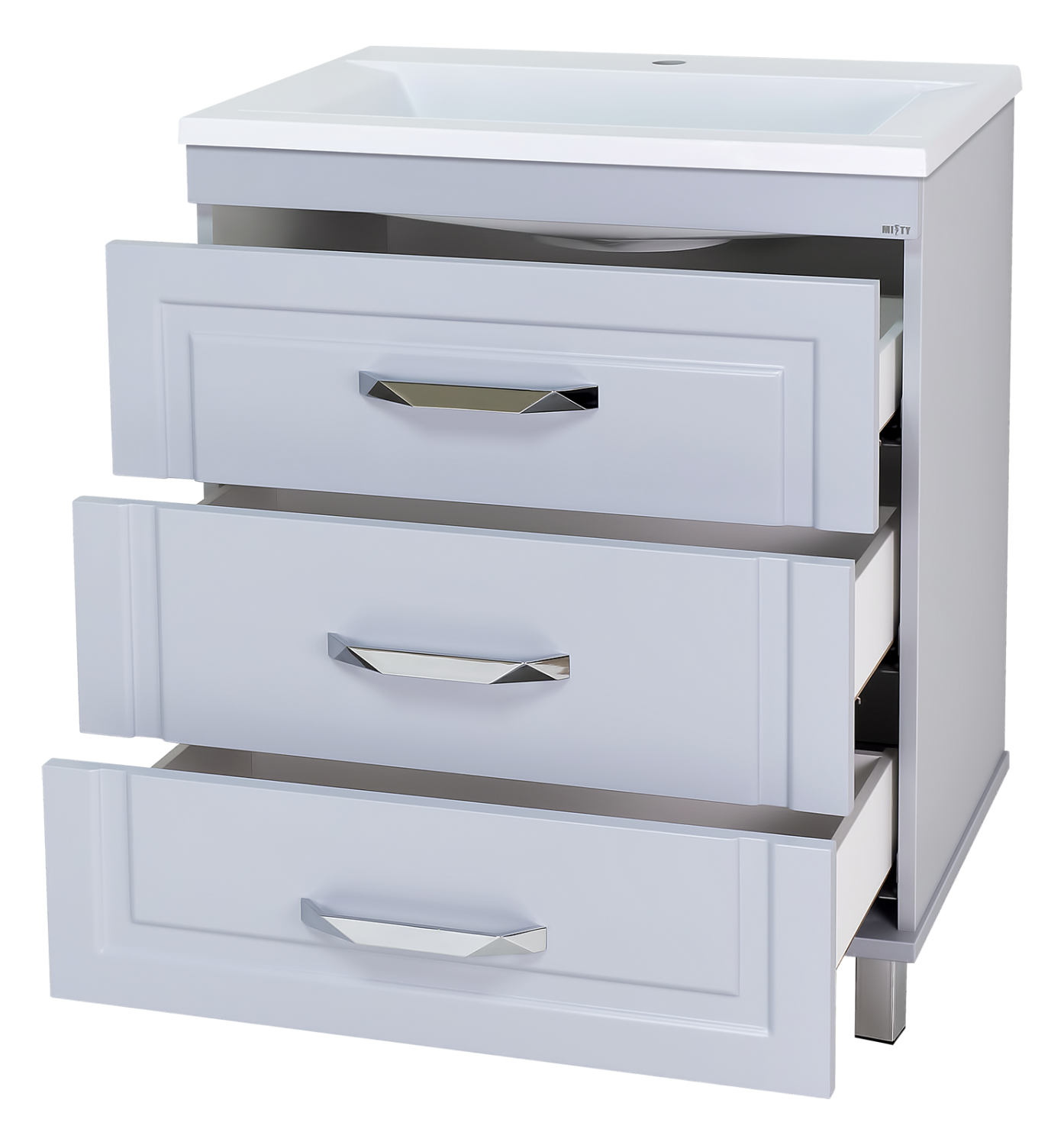 Тумба с раковиной Misty Терра 70 серый