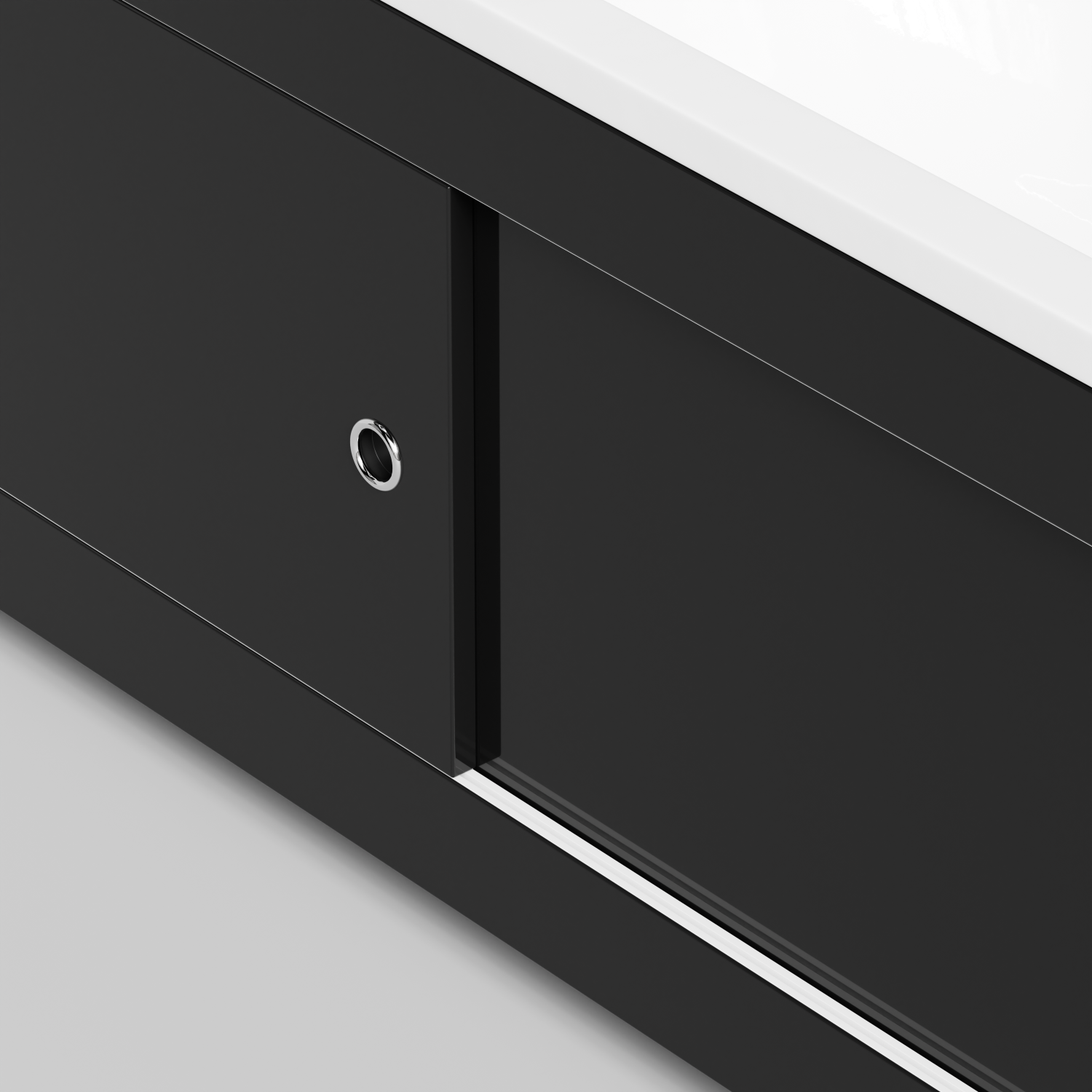 Экран под ванну Vod-ok Купе 180 раздвижной Черный глянец