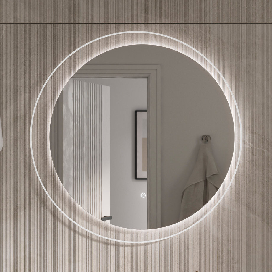 Зеркало EQUIL Elegante D80 с подсветкой, амарок