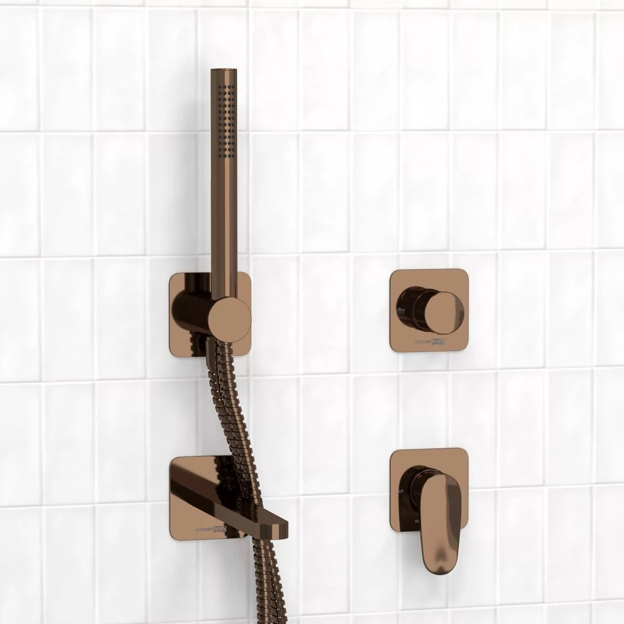 Смеситель для ванны WasserKraft Asphe A7751.287.289.290.292.291 розовое золото