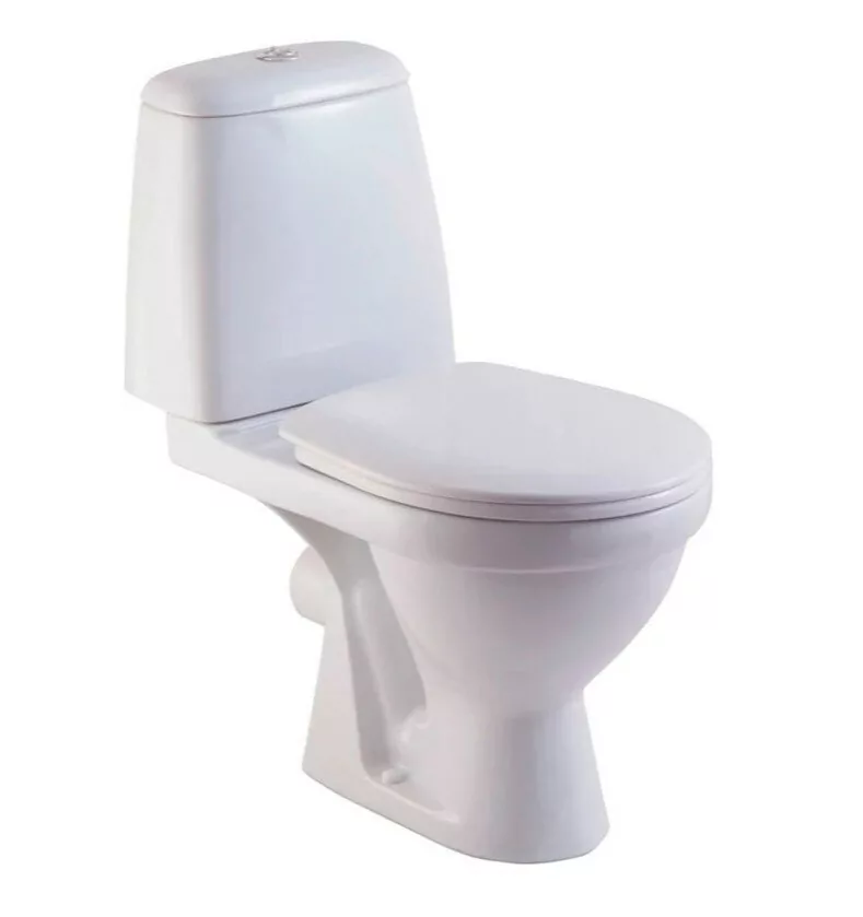 Унитаз Rosa Премьер напольный, компакт, с горизонтальным выпуском, белый