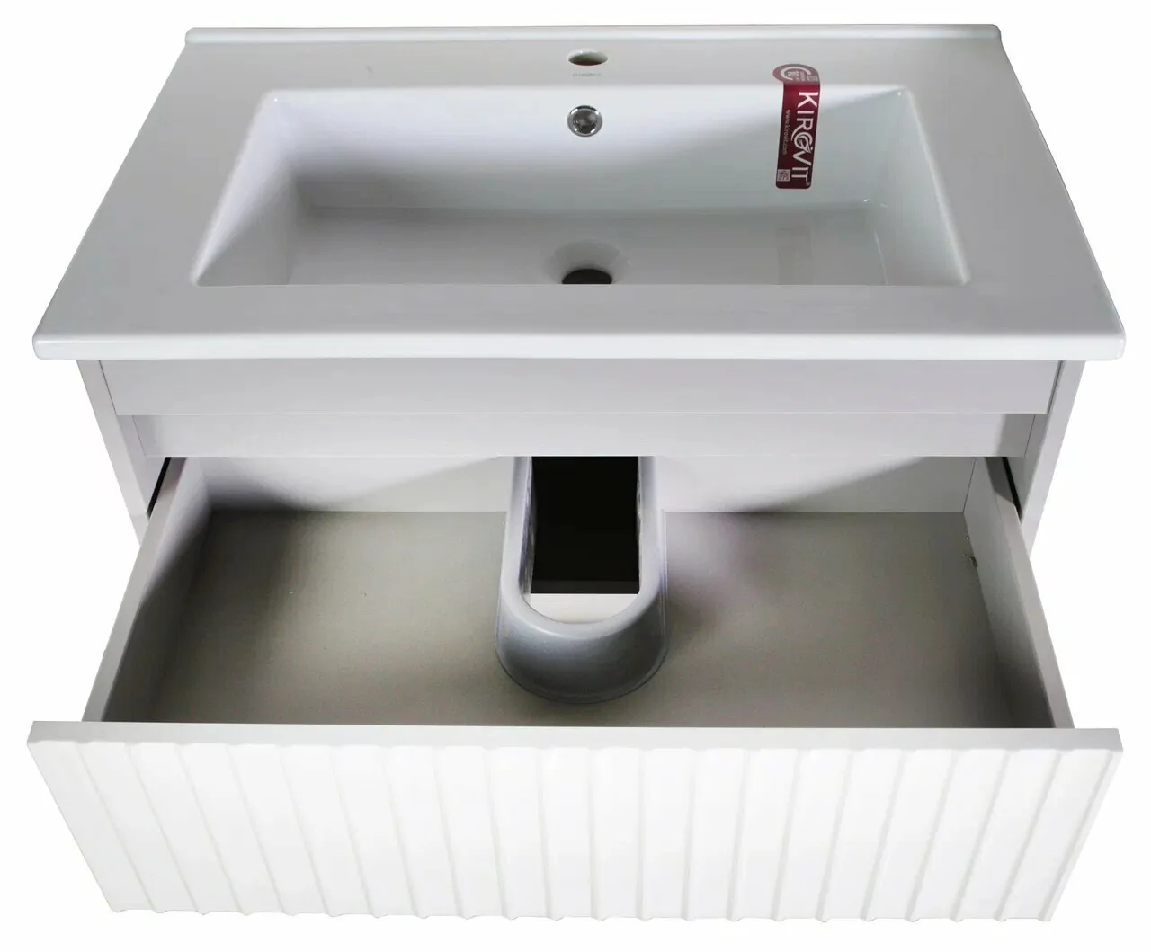 Тумба с раковиной Асб-мебель Мирано 85 подвесная, слоновая кость/шиншилла серая