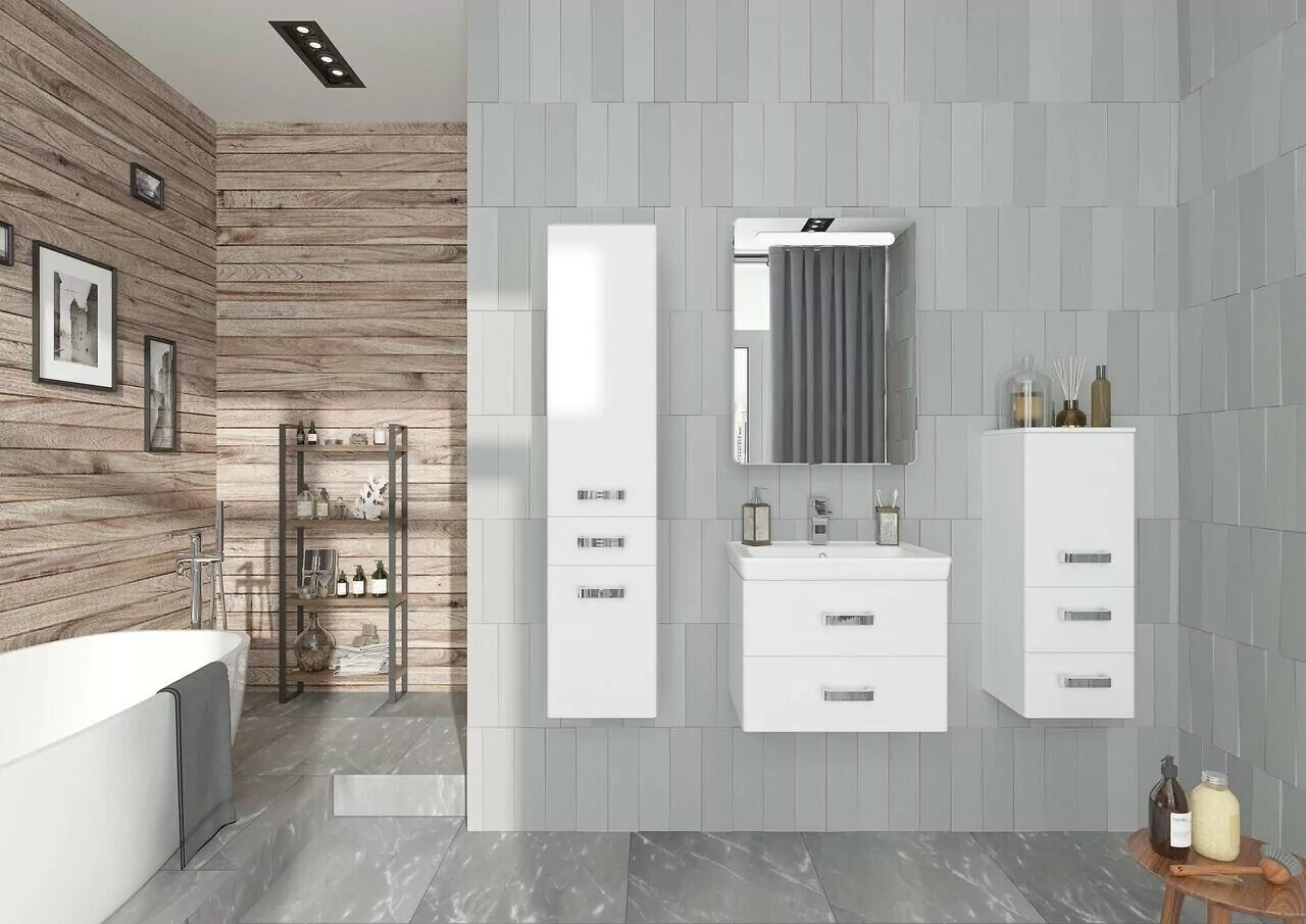 Зеркало-шкаф Aquaton Америна 60 R правый, свет, белый