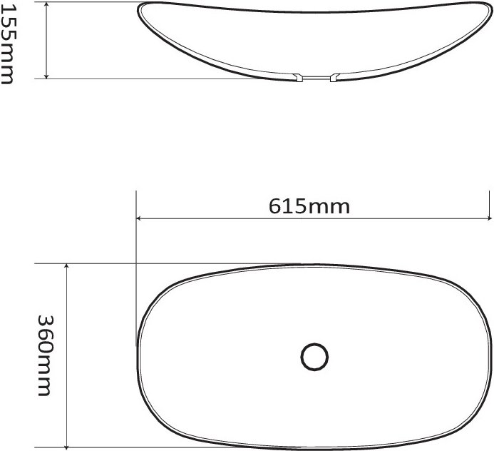 Раковина SantiLine SL-1025МВ накладная, черный матовый