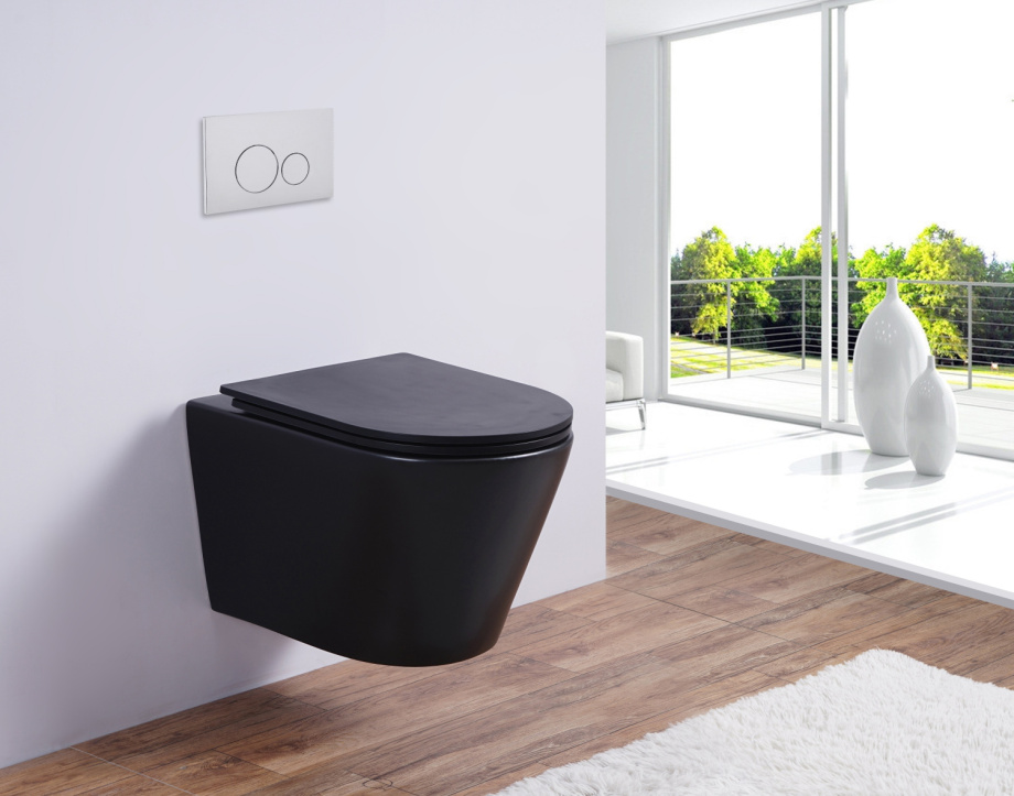 Унитаз подвесной Esbano CLAVEL (Matt Black) 480x360x355