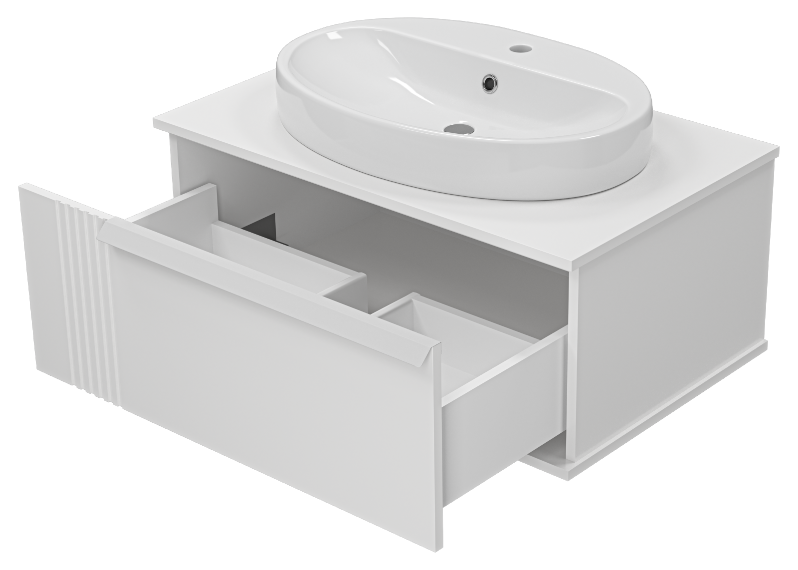 Тумба с раковиной Brevita Savoy 80 подвесная, белый