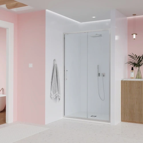 Душевая дверь Veconi Evo 100 CH, 1400x1950, хром, стекло прозрачное от магазина Vanna-Vanna.ru!