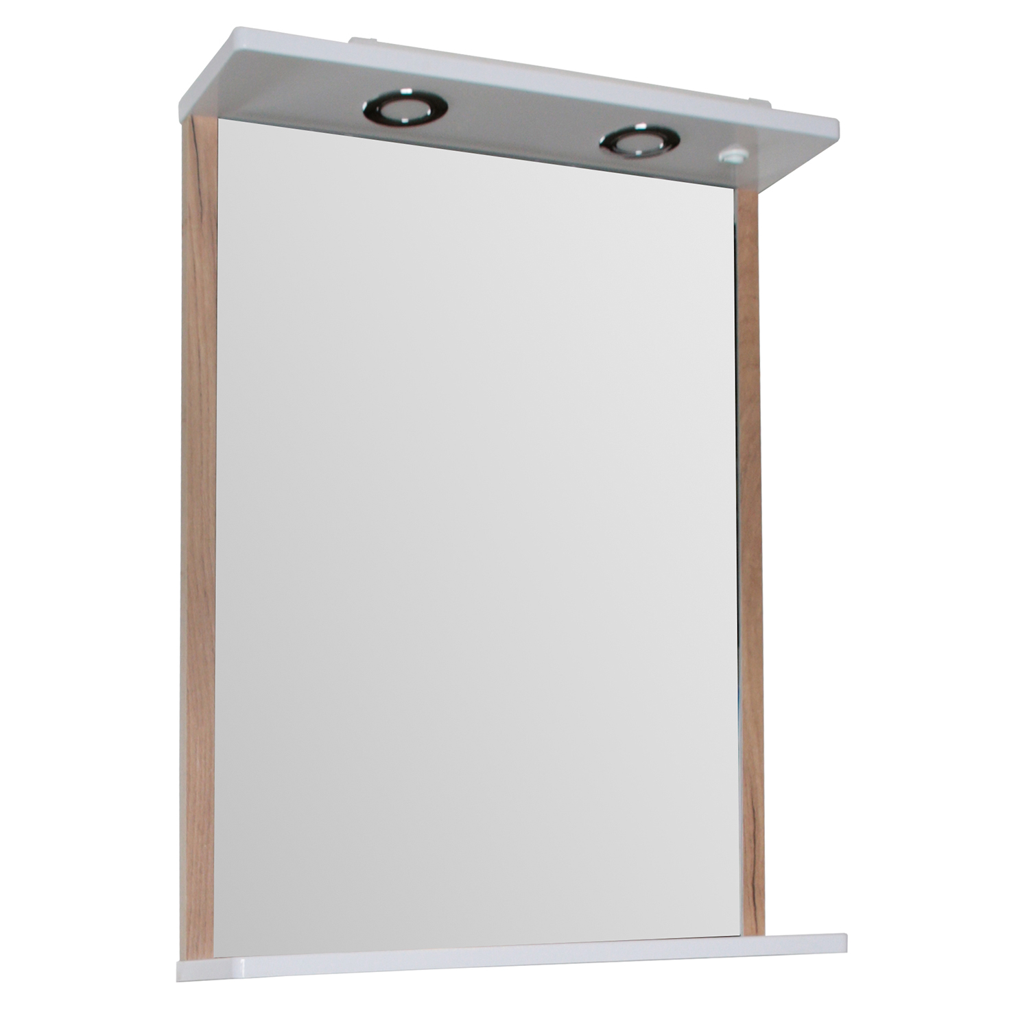 Мебель для ванной Асб-мебель Альпина 60 комплект, напольный, белый/дуб золотой