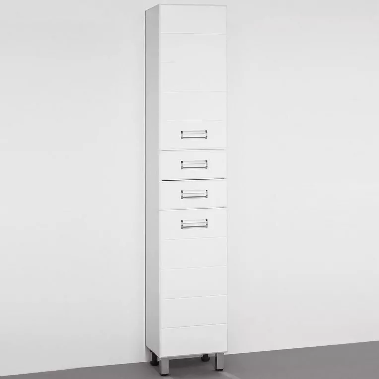 Пенал Style Line Ирис 36 напольный, белый