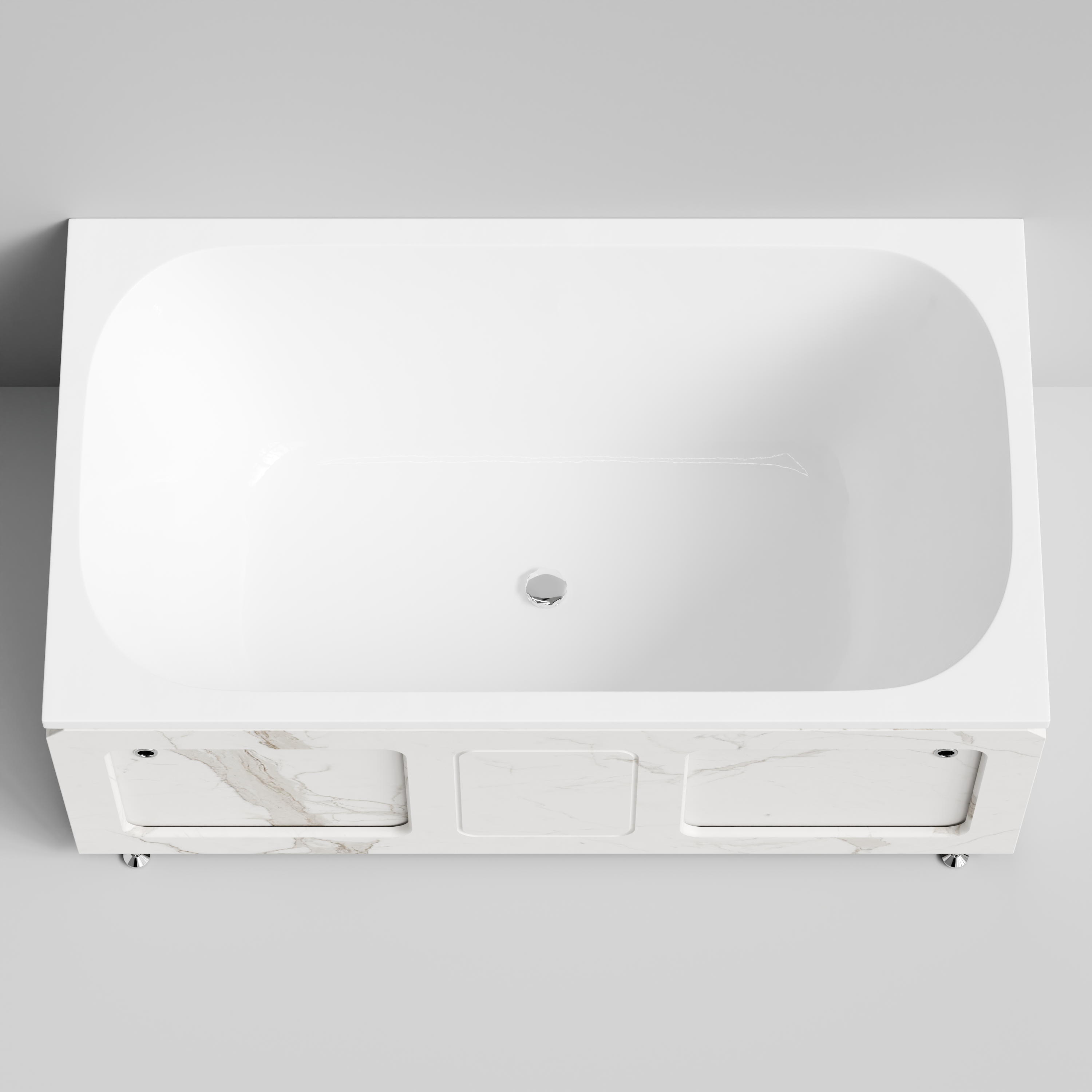 Экран под ванну Vod-ok Хит 150 раздвижной Мрамор Белый натур милк