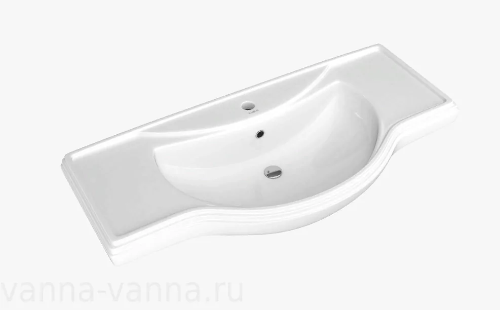 Тумба с раковиной Corozo Классика 105 напольная, 2 двери, 4 ящика, белая от магазина Vanna-Vanna.ru!