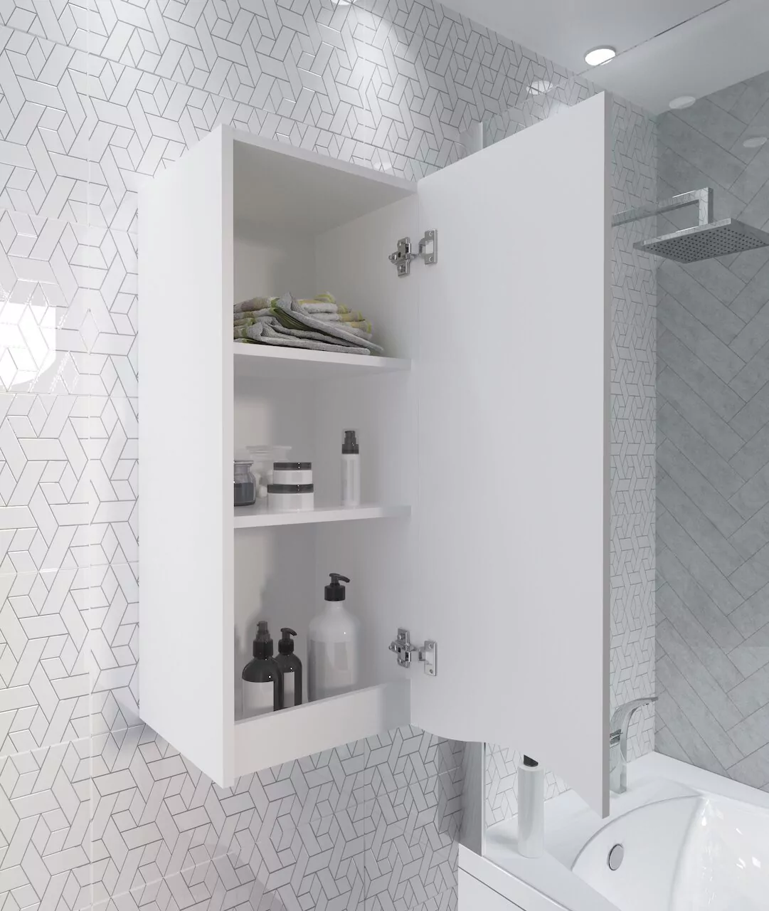 Пенал 1Marka Этюд 35П R подвесной, белый