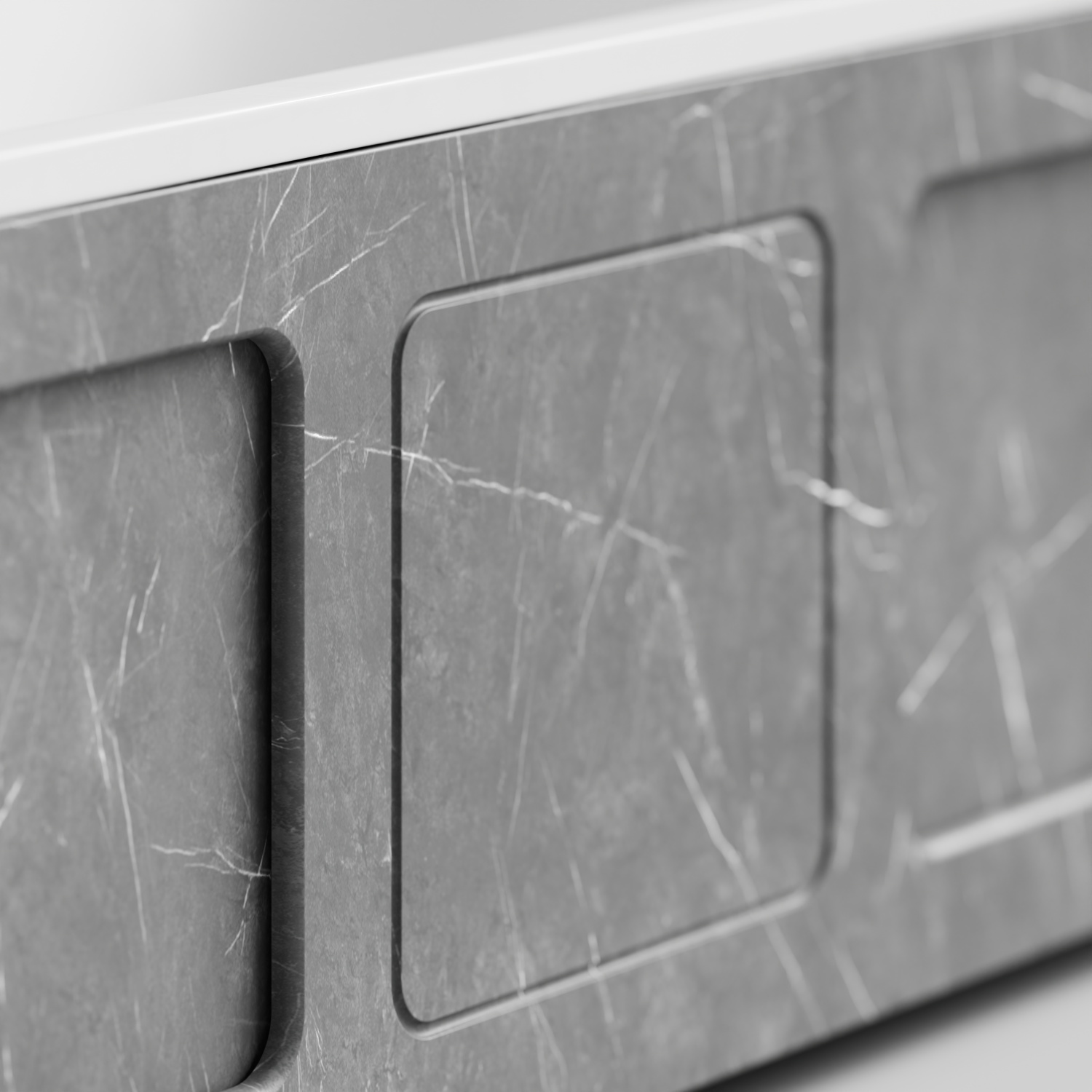 Экран под ванну Vod-ok Хит 180 раздвижной Мрамор Серый софт тач