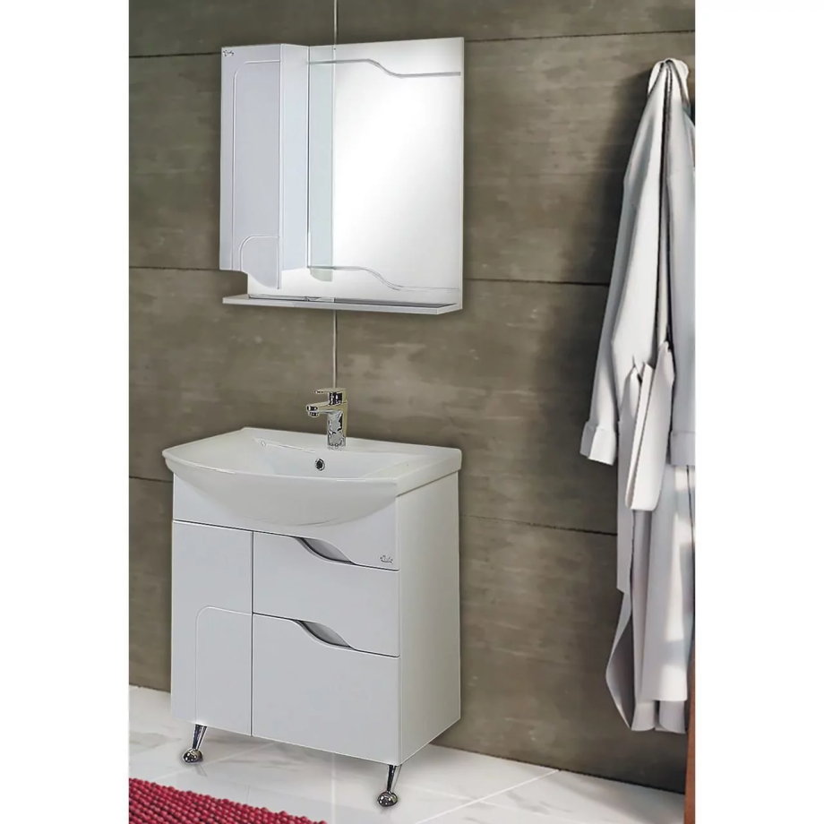 Мебель для ванной Onika Веронэлла 75.13 комплект, напольный, белый