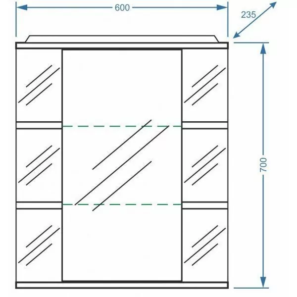 Зеркало-шкаф Stella Polar Лаура 60 свет, белый