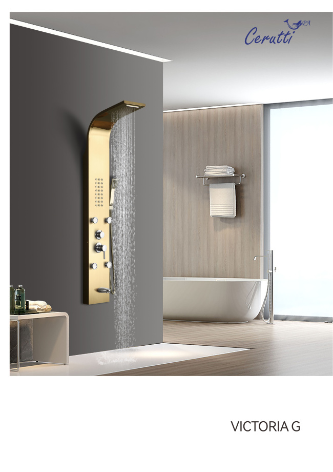 Душевая панель Cerutti Spa VICTORIA G CT9978 золото