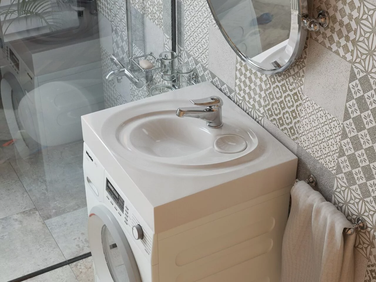 Раковина Stella Polar Пальмира 60х55 белая