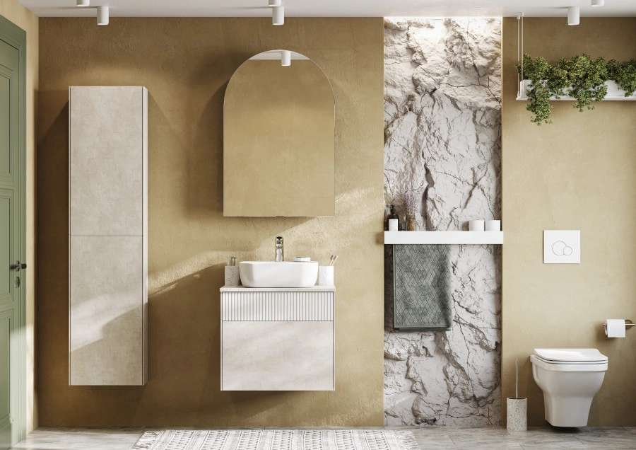 Зеркало-шкаф Aquaton Санта-Барбара 60 графит, L