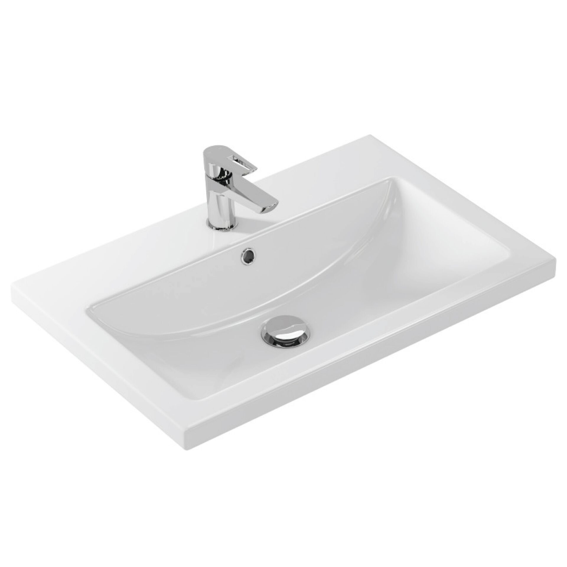 Тумба подвесная SanStar Велья 70 с раковиной Como 70 (комплект), белая