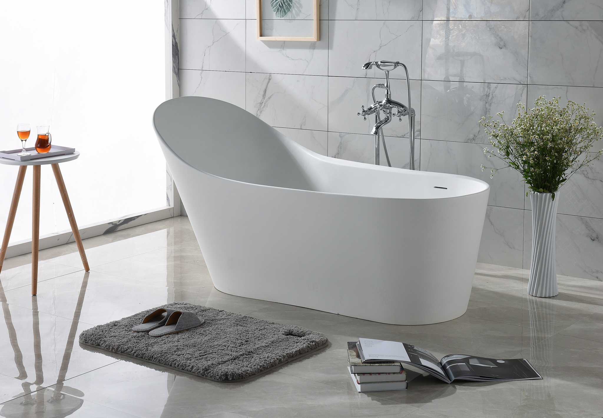 Ванна из искусственного камня Timo solid KIRSTI1785L (1785*760*838)