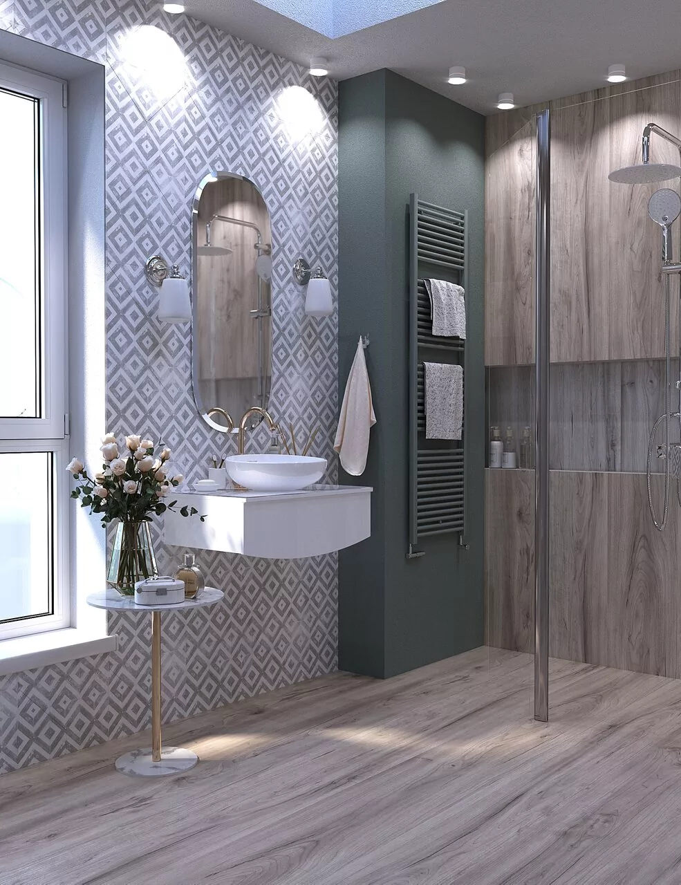 Тумба подвесная 1Marka Nega 60П с накладной раковиной Ringo Cut 53, 1 ящик, белый