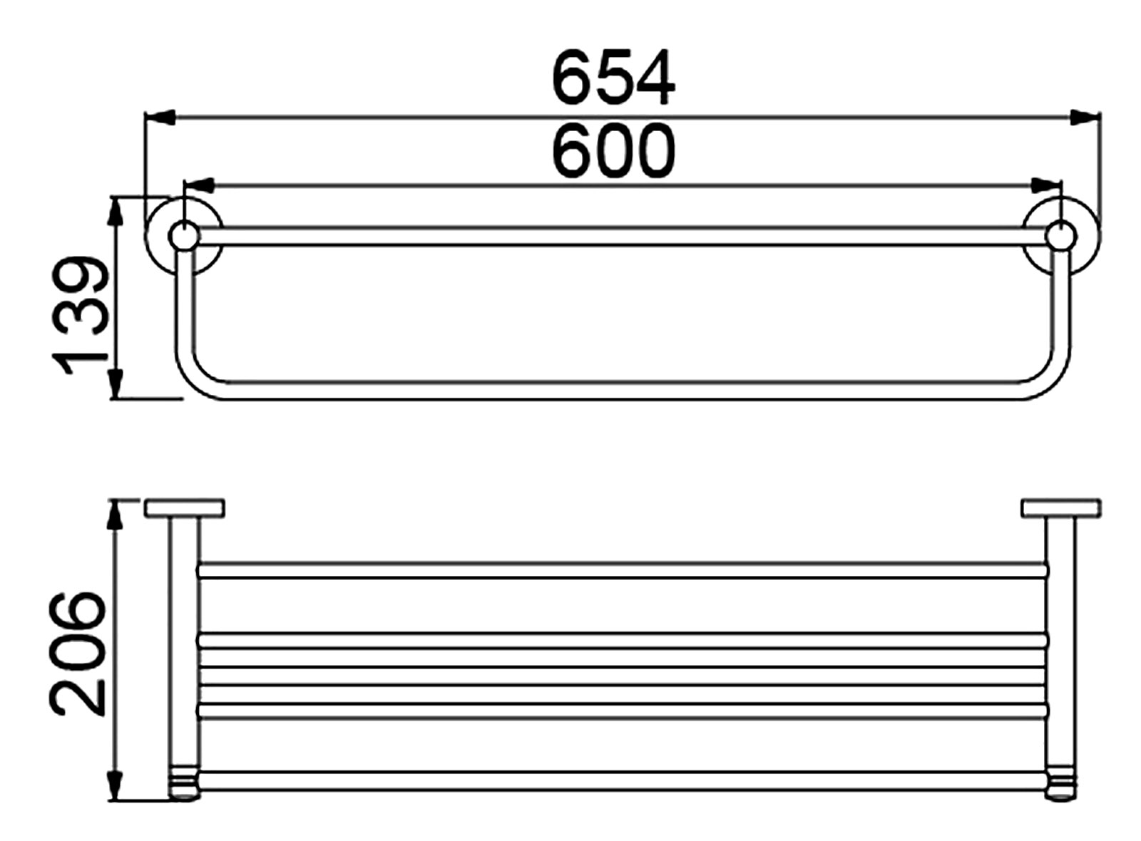 Полка для полотенец Timo Saona 13058/19 розовое золото