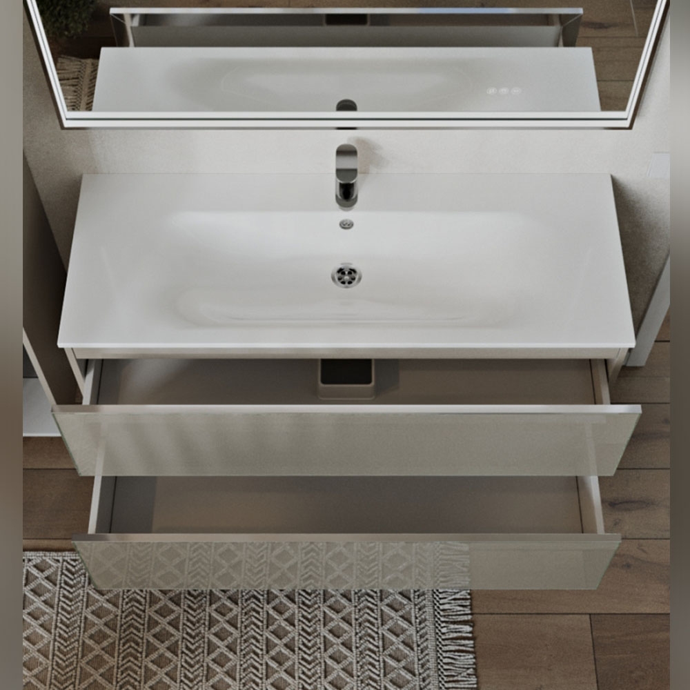 Тумба с раковиной подвесная (120 см) Terminus Vega VEG101202200501OSL, капучино