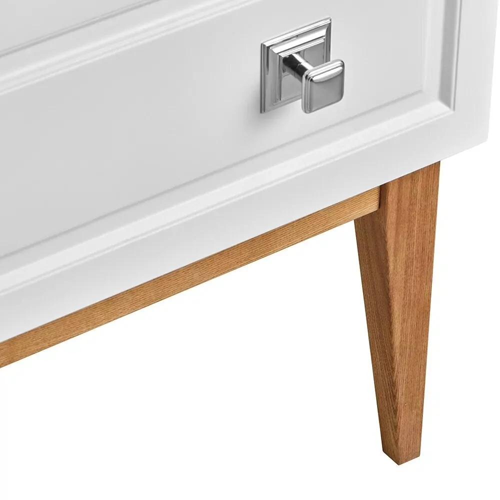Тумба напольная ASB Woodline Каталина 100 с раковиной Купер 56, White от магазина Vanna-Vanna.ru!