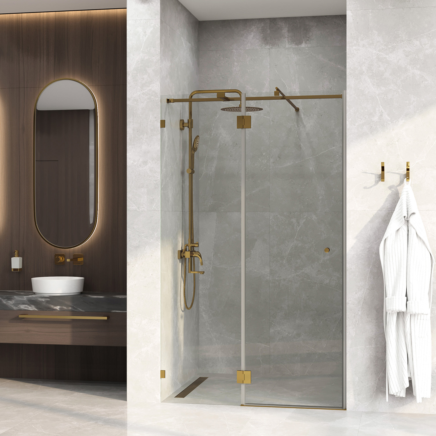 Душевая дверь WasserKRAFT Ems 76H05 прозрачное стекло