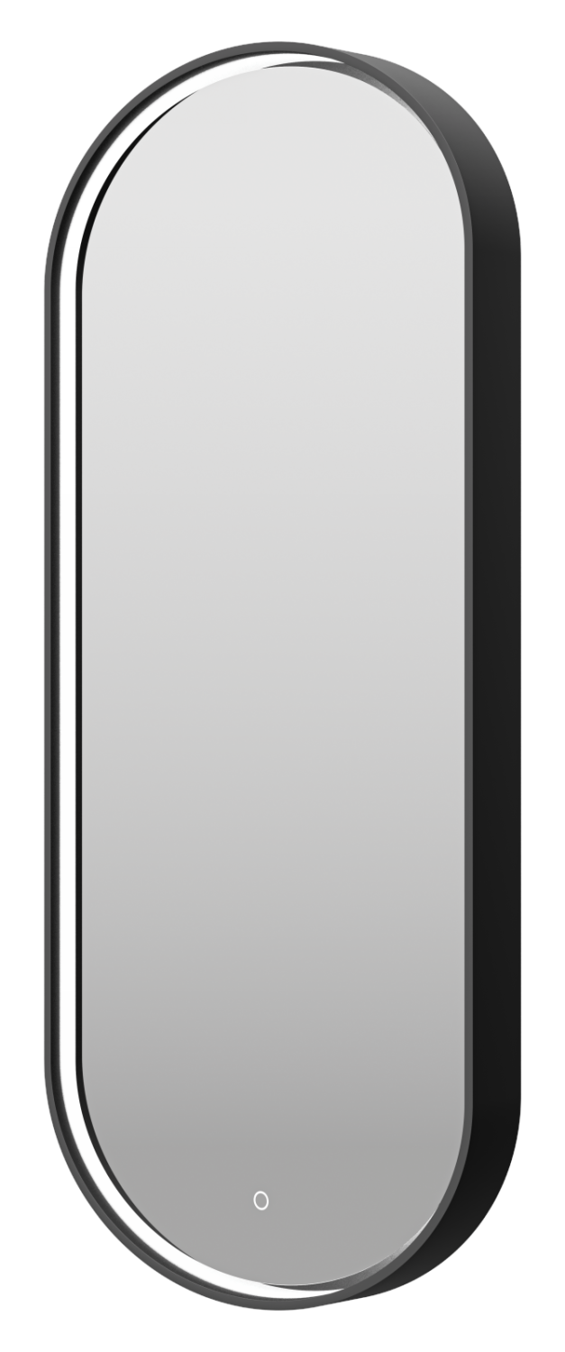Зеркало Brevita Saturn 500x1150 свет, черный матовый