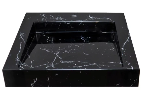 Раковина Stella Polar Берта 60х55 черный мрамор от магазина Vanna-Vanna.ru!