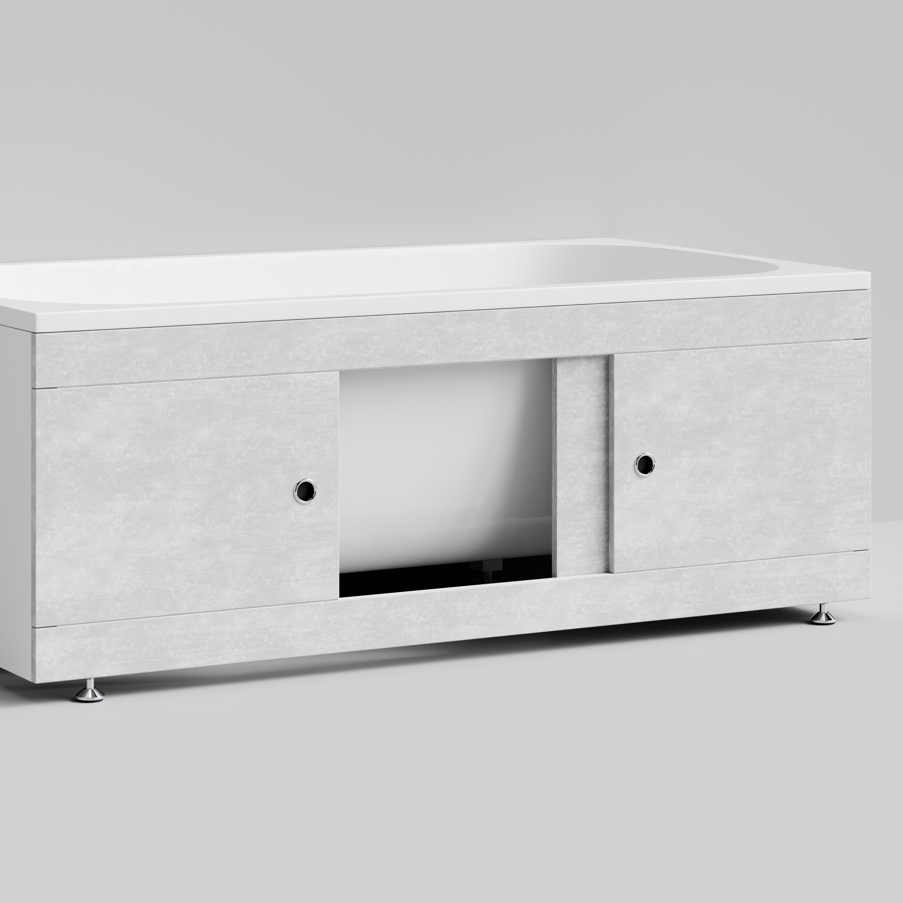 Экран под ванну Vod-ok Купе 150 раздвижной Белый камен