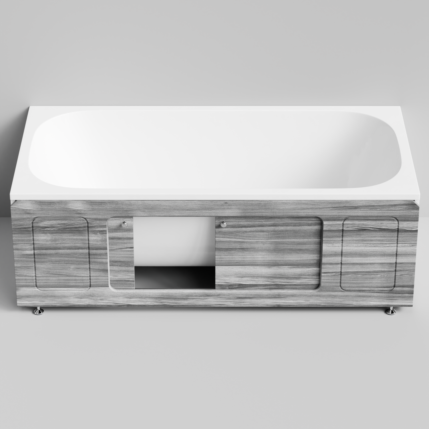 Экран под ванну Vod-ok Лидер 170 раздвижной Лиственница структурная контрастно-серая