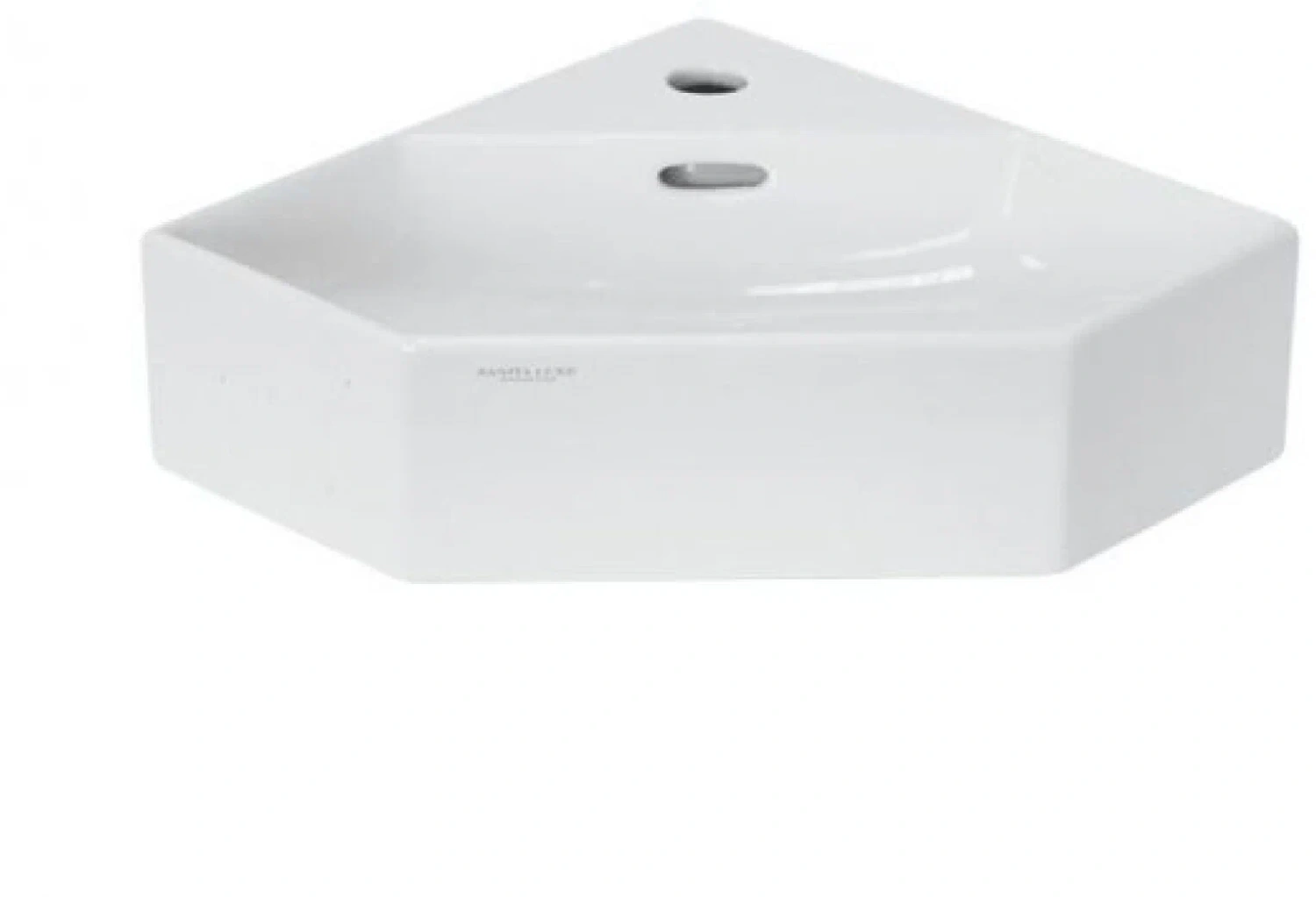 Тумба напольная угловая SanStar Лайн с раковиной Лайн 35, белая