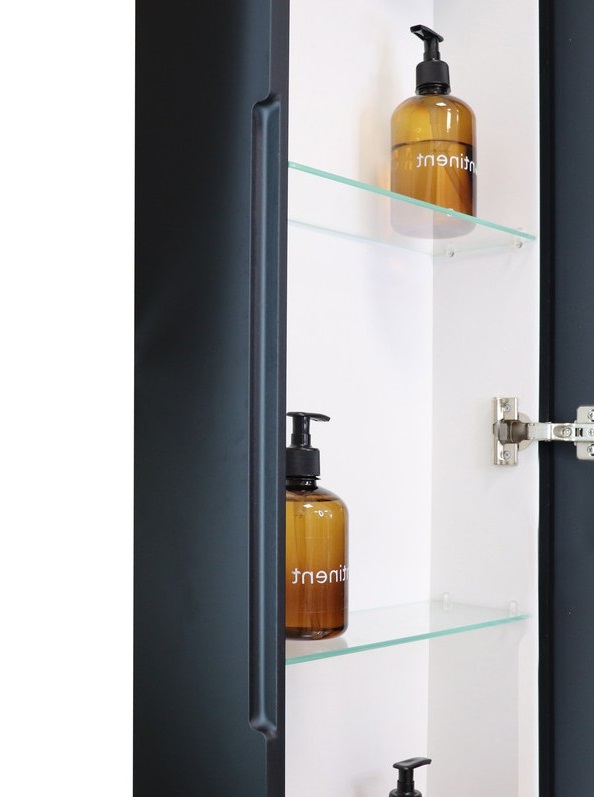 Пенал EQUIL Eltoro подвесной black LED 360х156