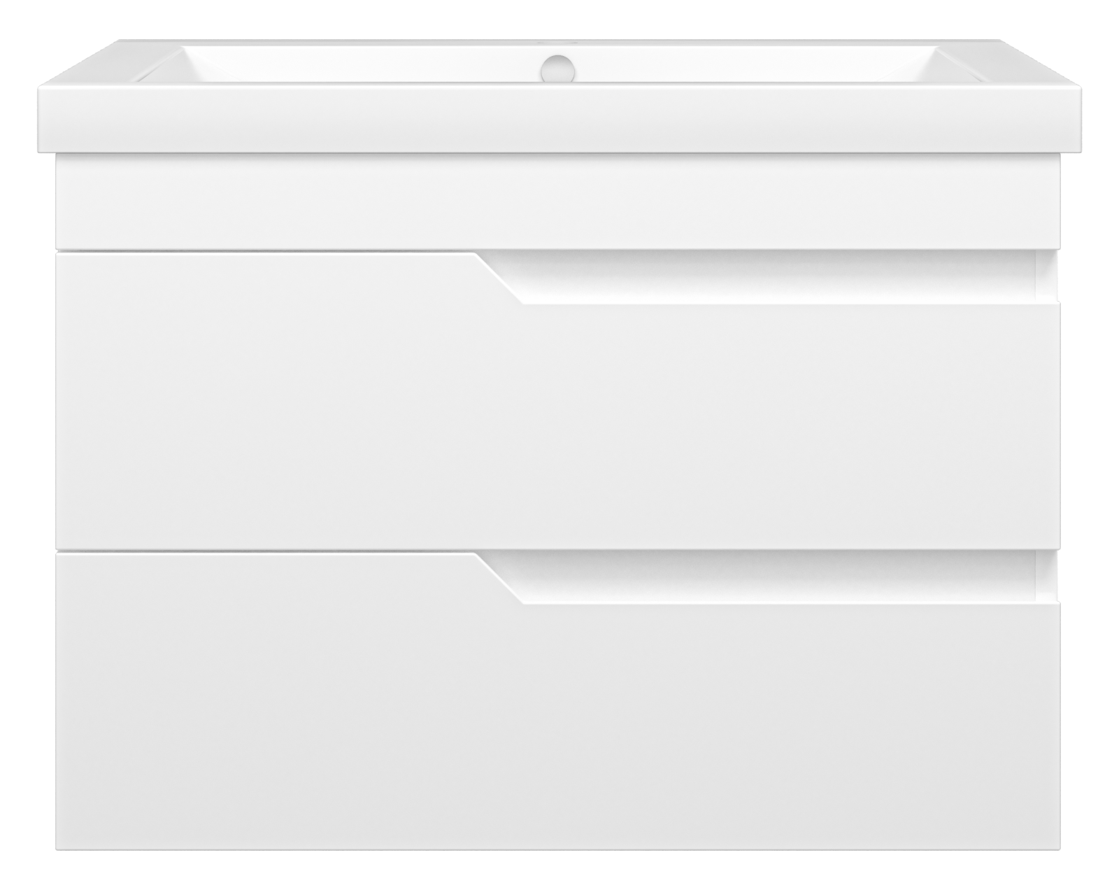 Тумба с раковиной Misty Софт 75 подвесная, белый