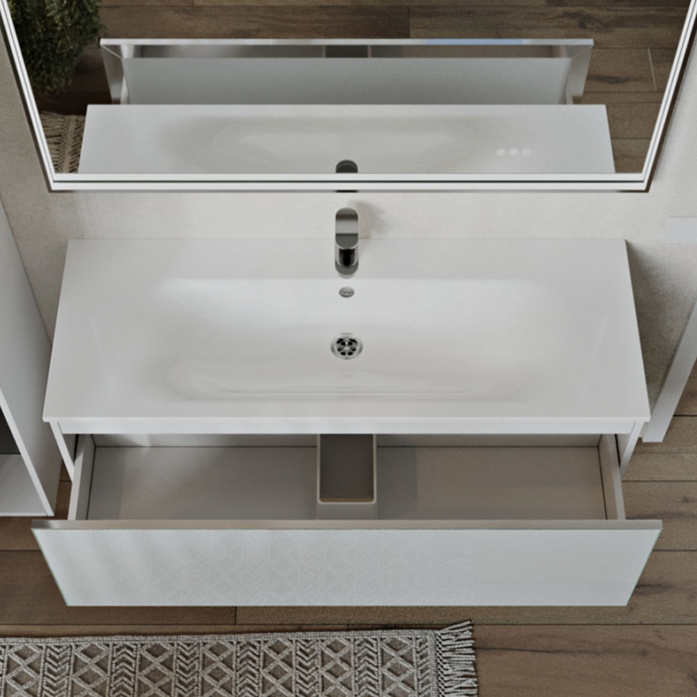 Тумба с раковиной подвесная (120 см) Terminus Vega VEG101201900301OSL, белый