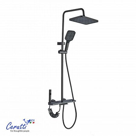 Душевая стойка Ceruttispa TORE графит